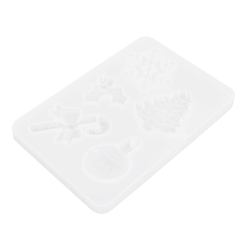Lurrose Tag Anhänger Silikonform Einfache Diy-form Schokoladen-backformen Glockenspiel Gießen Blume Eiswürfelform Mini-weihnachtsbaum Gießformen Für Schneeflocken Fondant Weiß Kieselgel von Lurrose