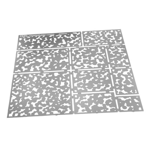 Lurrose Tarn-DIY-Schablonen sprühen Tarnfarbe Tarnung DIY -Handwerk Kreative Malvorlagen Tarnschablone abwaschbare Malschablonen Hohlauslagen Tarn-Malschablonen Rostfreier Stahl Silver Lurrose Tarn-DIY-Schablonen sprühen Tarnfarbe Tarnung DIY -Handwerk Kreative Malvorlagen Tarnschablone abwaschbare Malschablonen Hohlauslagen Tarn-Malschablonen Rostfreier Stahl Silver von Lurrose
