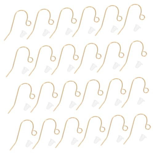 Lurrose Teiliges DIY V-form Ohrhaken mit Ohrstoppern Stabiles Schmuckzubehör für Ohrringe Selber Machen Komfortable Ohrhaken zum Basteln und Schmuckherstellung von Lurrose