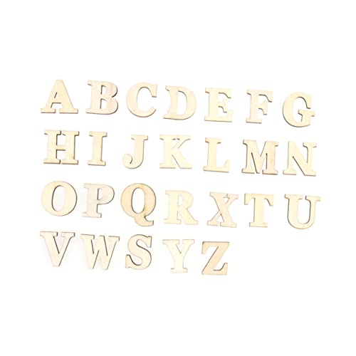 Lurrose Teiliges Holzbuchstaben A Z Selbstklebende Buchstaben Deko aus Holz für Fotografie DIY Basteln Wand und Partydekoration Natürliche Holzbuchstaben für Kreative Gestaltung von Lurrose