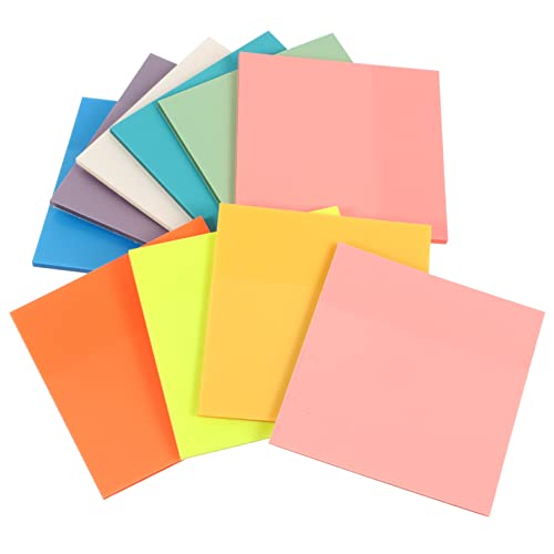 Lurrose Teiliges Transparente Pet Haftnotizen Selbstklebende Wasserdichte Memo Sticker Vielseitig für Büro Schule und Zuhause Bunte Farben Langlebig und Tragbar für To Do Listen und von Lurrose