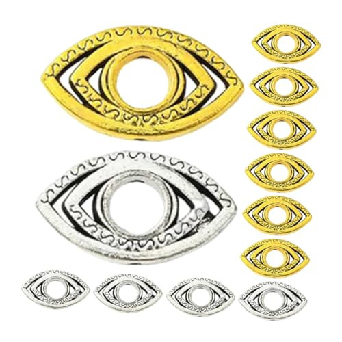 Lurrose Teiliges Vintage Auge Spacer Charm Perlen Langlebigem Metall für Diy Schmuckherstellung Feng Shui Anhänger für Halsketten Armbänder Ohrringe Schlüsselanhänger Zubehör von Lurrose