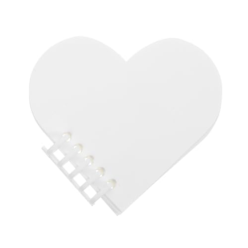 Lurrose Thermotransfer Broschüre DIY Doppelseitig Loses Bilderbuch Sublimationspapier Fotoalbum Sublimation Loses Buch Scrapbook Album Valentinstag Ornament Weißer Kunststoff von Lurrose