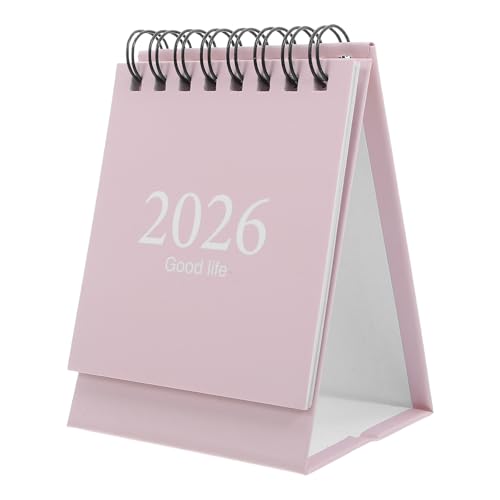 Lurrose Tischkalender 2026, Monatskalender für den Schreibtisch, Staffelei, Monatsblock, umgedrehter Schreibtisch, kleiner stehender Klappkalender für das Home Office, Pink Lurrose Tischkalender 2026, Monatskalender für den Schreibtisch, Staffelei, Monatsblock, umgedrehter Schreibtisch, kleiner stehender Klappkalender für das Home Office, Pink von Lurrose