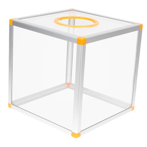 Lurrose Transparente Abstimmungsbox mit Schlitz Langlebiger PVC Aluminium Losbehälter für Partys Vorschläge Spenden und Wahlveranstaltungen Benutzerfreundlich und Einfach zu Montieren von Lurrose