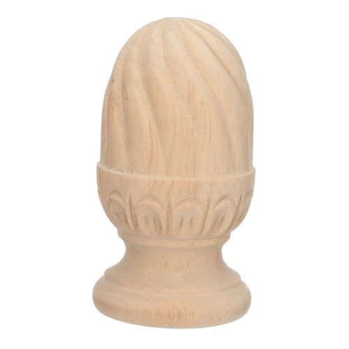 Lurrose Unbehandelter Holz-baluster Pineapple Finial Handgeschnitzte Treppenpfosten Verzierung aus Langlebigem Holz Europäischer Dekorationsaufsatz für Möbel Geländer Zaun und Lurrose Unbehandelter Holz-baluster Pineapple Finial Handgeschnitzte Treppenpfosten Verzierung aus Langlebigem Holz Europäischer Dekorationsaufsatz für Möbel Geländer Zaun und von Lurrose