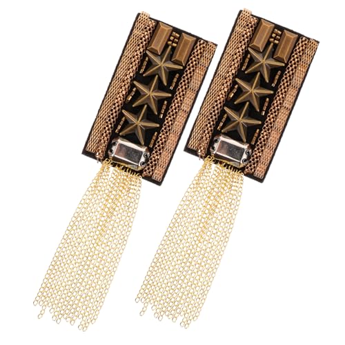 Lurrose Vintage Schulterklappen mit Quasten und Strassbesatz Modische Damen Epauletten für Party Hochzeit und Festliche Anlässe Stilvolle Schulterdekoration Lurrose Vintage Schulterklappen mit Quasten und Strassbesatz Modische Damen Epauletten für Party Hochzeit und Festliche Anlässe Stilvolle Schulterdekoration von Lurrose