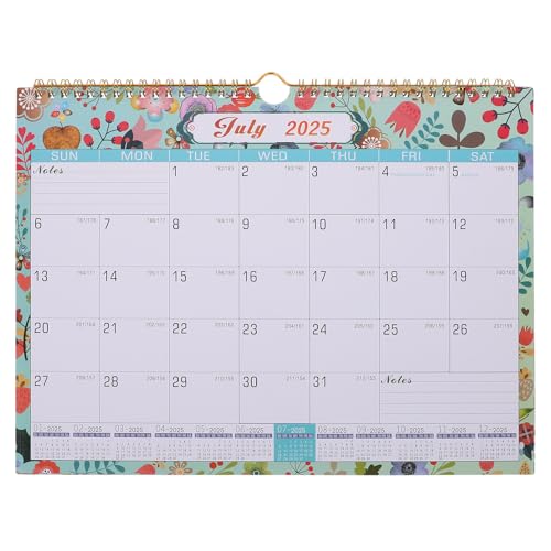 Lurrose Wandkalender 2025–2026: 18 Monate, akademischer Kalender, Ganzjahresplaner mit Notizblock, monatlicher Wandbehang mit dickem Papier für Büro und Zuhause von Lurrose