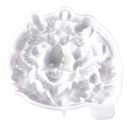 Lurrose Weiche Silikonform Bärenkopf DIY Epoxidharz Gießform Kreative Tierform Schlüsselanhänger Bastelset für Handgemachte Anhänger Geschenkidee von Lurrose