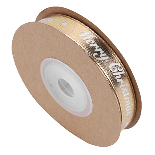 Lurrose Weihnachtsband Hochzeitsdekoration Weihnachten Weihnachtsdekorationen großer Bogen Weihnachtsverpackungspapier seidenband ribbon Bänder zum Geburtstag Geschenkband Polyester Golden von Lurrose