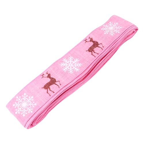 Lurrose Weihnachtsband haar pin weihnachts party weihnachtsdekoration geschenkpakete Weihnachten Bänder zum Verpacken Weihnachtsversorgung Geschenkbänder ein Verpackungsband Leinen Rosa von Lurrose