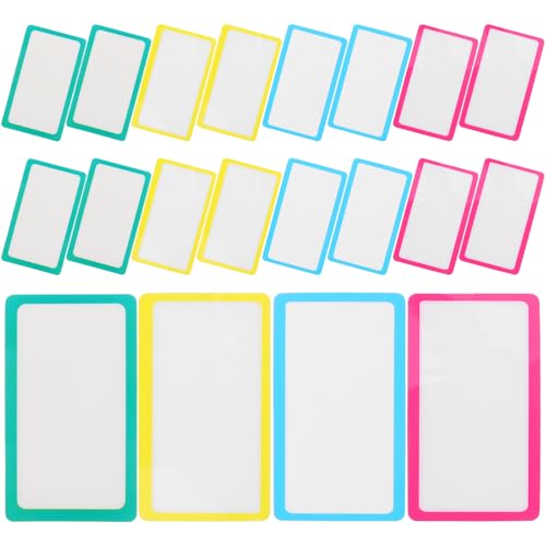 Lurrose Wiederverwendbare, Trocken Abwischbare Etiketten: 20 Stück Entfernbare Etikettenaufkleber – Bunte Namensschilder für Küche, Büro, Schule, Allzweckgebrauch, 5 X 3 Cm von Lurrose
