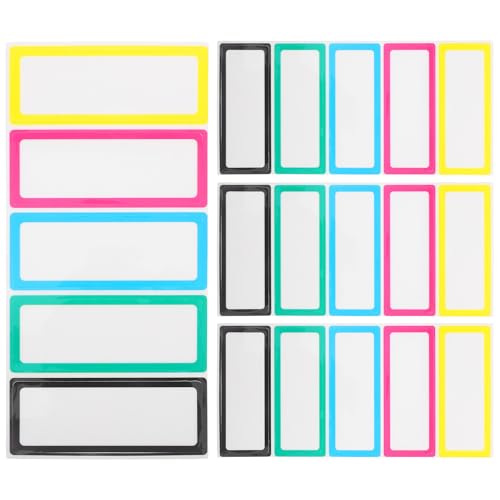 Lurrose Wiederverwendbare, Trocken Abwischbare Etiketten: 20 Stück Entfernbare Etikettenaufkleber – Bunte Namensschilder für Küche, Büro, Schule, Allzweckgebrauch, 8 X 3 Cm Lurrose Wiederverwendbare, Trocken Abwischbare Etiketten: 20 Stück Entfernbare Etikettenaufkleber – Bunte Namensschilder für Küche, Büro, Schule, Allzweckgebrauch, 8 X 3 Cm von Lurrose