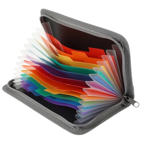 Lurrose kleiner Akkordeon-Ordner-Organizer Organisatoren Veranstalter Mini erweiterbar belege aufbewahrung unterlagen organizer Aktenordner aus Kunststoff Akkordeondatei Plastik Black von Lurrose
