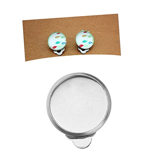 Lurrose ohrclips schmuck selber machen ohrringe clips ohrring clip Ohrring Bastelmaterial Ohrring Zubehör Set Clip-Ohrring durchbohrt Materialien für Ohrclips zarte Ohrringe Zubehör Silver von Lurrose