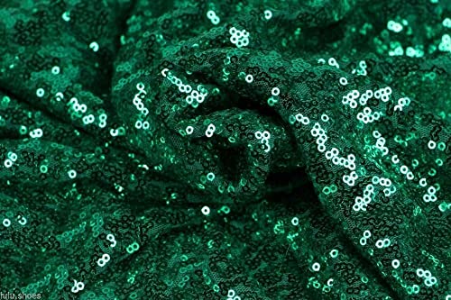 Paillettenstoff, 3 mm, 2-Wege-Stretch, Fischschuppen, mehrfarbiges Material für Karneval, Basteln, 130 cm breit (1 Meter, Türkis) von LushFabric