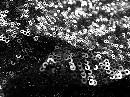 3 mm Mini-Paillettenstoff, mattschwarz, 1-Wege-Stretch, 130 cm breit (Meterware) 3 mm Mini-Paillettenstoff, mattschwarz, 1-Wege-Stretch, 130 cm breit (Meterware) von LushFabric