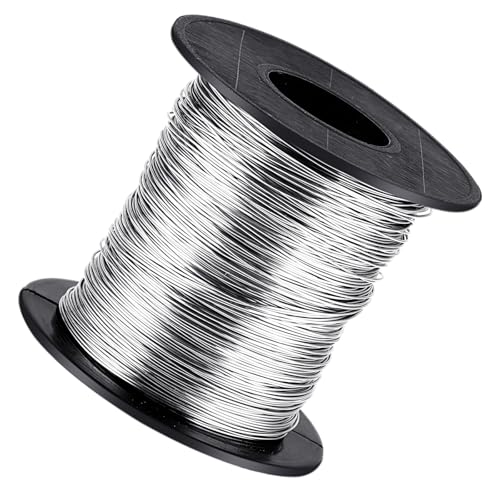 1 Rolle Edelstahldraht Edelstahl Basteldraht 0,4mm Metall schmuckdraht Dünn Draht zum Basteln für Fußkettchen, Armband Drahtweben handgefertigt DIY 137m 1 Rolle Edelstahldraht Edelstahl Basteldraht 0,4mm Metall schmuckdraht Dünn Draht zum Basteln für Fußkettchen, Armband Drahtweben handgefertigt DIY 137m von Lusofie