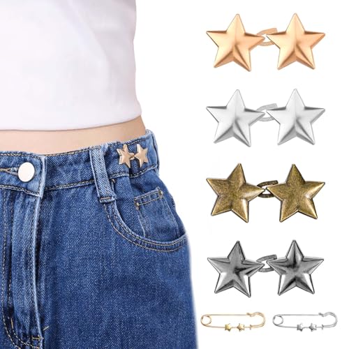10 Paar Knöpfe Hosen Enger Machen Sternform Metall Hosen Enger Machen Clip Ohne Nähen Hosenverkleinerung Knopf für Jeans Kleidungsverschlüsse 4 Farben 10 Paar Knöpfe Hosen Enger Machen Sternform Metall Hosen Enger Machen Clip Ohne Nähen Hosenverkleinerung Knopf für Jeans Kleidungsverschlüsse 4 Farben von Lusofie