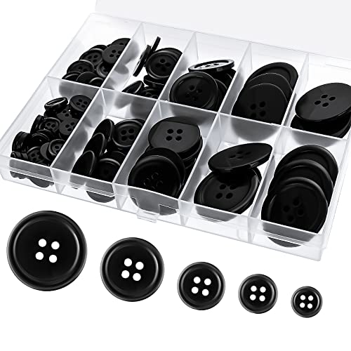 100 Stücke Knöpfe 4 Loch Schwarze Kunststoffknöpfe 10/12/15/20/25 mm Knöpfe zum Annähen Rund Knöpfe mit Aufbewahrungsbox für Mantel Hemd Kleidung Nähen Handwerk Scrapbooking DIY 100 Stücke Knöpfe 4 Loch Schwarze Kunststoffknöpfe 10/12/15/20/25 mm Knöpfe zum Annähen Rund Knöpfe mit Aufbewahrungsbox für Mantel Hemd Kleidung Nähen Handwerk Scrapbooking DIY von Lusofie