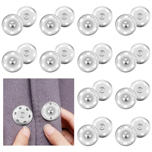12 Set Druckknöpfe zum Annähen 21mm Große Metall Druckknöpfe Silber Weiß Druckknopf zum Nähen von Kleidung, Kleidern Rucksäcken DIY-Geldbörsen Kunsthandwerk 12 Set Druckknöpfe zum Annähen 21mm Große Metall Druckknöpfe Silber Weiß Druckknopf zum Nähen von Kleidung, Kleidern Rucksäcken DIY-Geldbörsen Kunsthandwerk von Lusofie