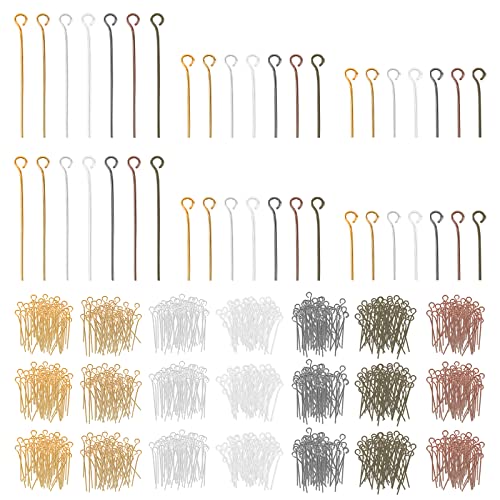 1400 Stück Kettelstifte 7 Farben Nietstifte Offene Ösenstifte 3 Größen Metall Kopfstifte Anhängerverbinder Geeignet für Armbänder Halsketten Ohrringe Schmuckherstellung Reparatur 1400 Stück Kettelstifte 7 Farben Nietstifte Offene Ösenstifte 3 Größen Metall Kopfstifte Anhängerverbinder Geeignet für Armbänder Halsketten Ohrringe Schmuckherstellung Reparatur von Lusofie