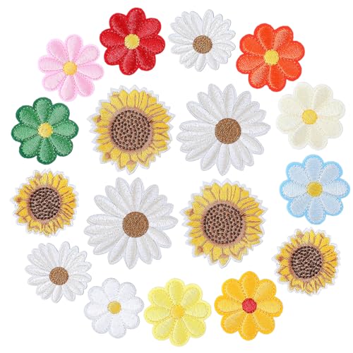 17 Stück Blumen Patches zum Aufbügeln Groß Kleider Stickerei Gänseblümchen Sonnenblumen Bügelbilder Nähflicken Blumen Aufnäher Bügelflicken Kinder für Rucksäcke Hüte Jeansflicken Draufbügeln Jacken 17 Stück Blumen Patches zum Aufbügeln Groß Kleider Stickerei Gänseblümchen Sonnenblumen Bügelbilder Nähflicken Blumen Aufnäher Bügelflicken Kinder für Rucksäcke Hüte Jeansflicken Draufbügeln Jacken von Lusofie