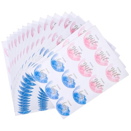 180 Stück Rund Geschlecht Offenbar Aufkleber Für Gender Reveal Party Deko 5cm Wasserdichte Und Selbstklebende Gender Reveal Labels Team Boy Or Girl Stickers Für Baby Shower Party Dekoration von Lusofie