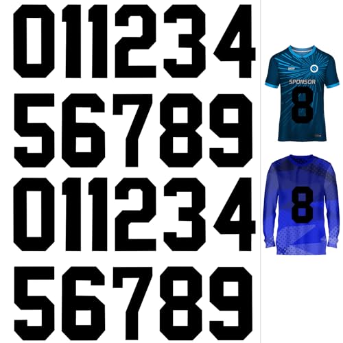 22 Stück Buchstaben zum Aufbügeln auf Jersey Kleidungsstücken 0 bis 9 Buchstaben Aufkleber Groß Eiche Zahlen zum Aufbügeln Mannschaftsuniform T Shirts Fußball Basketball Baseball (Schwarz, 20,3 cm) 22 Stück Buchstaben zum Aufbügeln auf Jersey Kleidungsstücken 0 bis 9 Buchstaben Aufkleber Groß Eiche Zahlen zum Aufbügeln Mannschaftsuniform T Shirts Fußball Basketball Baseball (Schwarz, 20,3 cm) von Lusofie