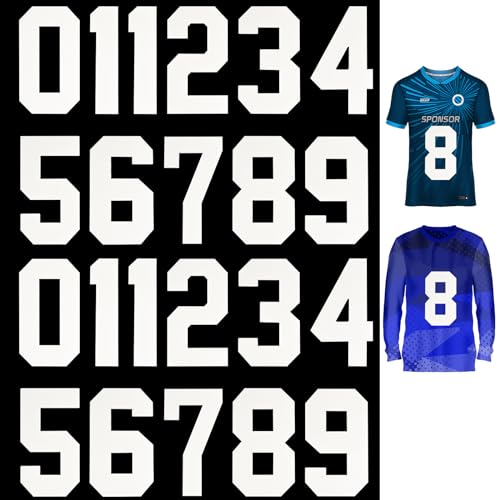 22 Stück Buchstaben zum Aufbügeln auf Jersey Kleidungsstücken 0 bis 9 Buchstaben Aufkleber Groß Eiche Zahlen zum Aufbügeln Mannschaftsuniform T Shirts Fußball Basketball Baseball (Weiß, 20,3 cm) 22 Stück Buchstaben zum Aufbügeln auf Jersey Kleidungsstücken 0 bis 9 Buchstaben Aufkleber Groß Eiche Zahlen zum Aufbügeln Mannschaftsuniform T Shirts Fußball Basketball Baseball (Weiß, 20,3 cm) von Lusofie