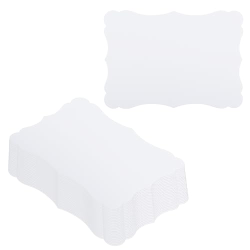 25 Blatt Blanko Kartonpapier Weiß 13 x 18cm Bastelkartonpapier mit Spitze Geeignet für Selbstgemachte Grußkarten Einladungen Postkarten Anschlagtafeln und Etiketten von Lusofie