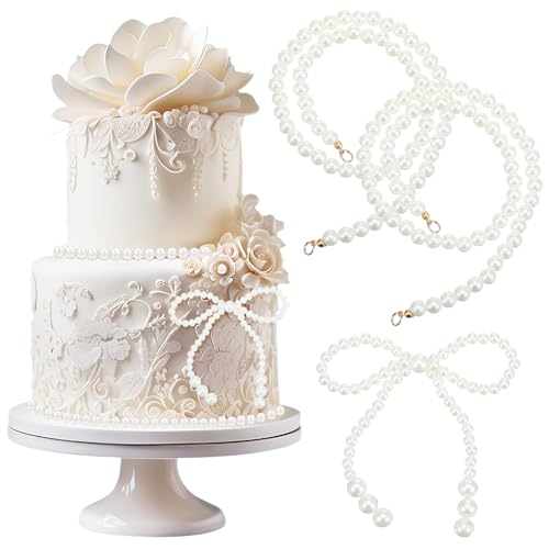 3 Stück Perlenbordüre Kuchenaufsätze Kuchendekoration Perlen Schleifen Happy Birthday Tortendeko Kette Schöne Perlenband Weiße Imitation perlenkette Geeignet für Geburtstag Hochzeit Weihnachten 3 Stück Perlenbordüre Kuchenaufsätze Kuchendekoration Perlen Schleifen Happy Birthday Tortendeko Kette Schöne Perlenband Weiße Imitation perlenkette Geeignet für Geburtstag Hochzeit Weihnachten von Lusofie