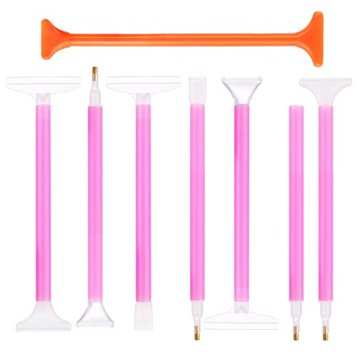 Lusofie 5D Diamond Painting Zubehör Stifte Set 8 Stück Plastic Diamond Embroidery Pen Art Spot Drill Pen Tool für Diamond Painting Craft DIY Zubehör von Lusofie