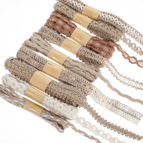 9 Rollen Vintage Bastelband Natürliche Juteband Geschenkband Natur Stoffband Jute Band Rolle Boho Geschenkbänder Sackleinenband Für DIY Geschenke Verpackung Weihnachten Hochzeit Party Basteln 9 Rollen Vintage Bastelband Natürliche Juteband Geschenkband Natur Stoffband Jute Band Rolle Boho Geschenkbänder Sackleinenband Für DIY Geschenke Verpackung Weihnachten Hochzeit Party Basteln von Lusofie
