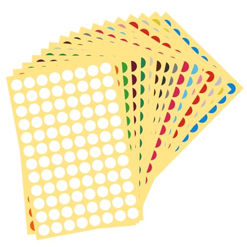 Colored Dot Stickers Klebepunkte Bunt Klebepunkte Aufkleber Rund 16 Bilder 16 Farbe Markierungspunkte Klebepunkte Bunt Aufkleber Klebepunkte bunt Punkte Aufkleber für Büro Schule Kalender (10mm) von Lusofie