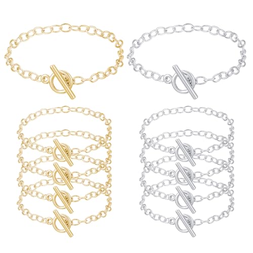 Lusofie 10 Stück Kettenarmbänder Zur Schmuckherstellung 19,5 cm verschlüsse für armbänder aus Metall Schmuckarmband Armbandketten Kettenarmband mit OT Schalter Verschluss zur DIY Schmuckhandwerk von Lusofie