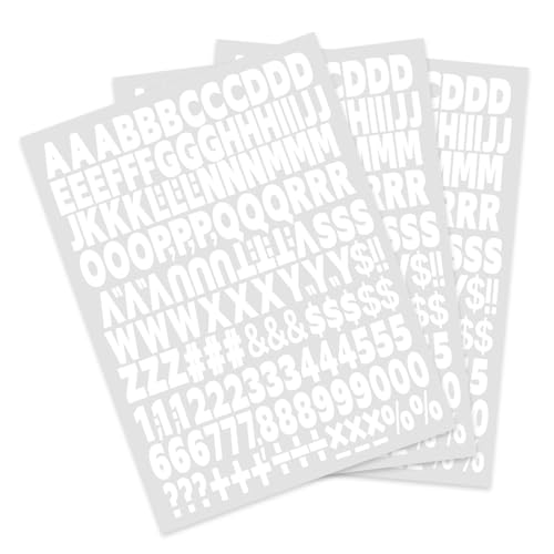 Lusofie 3 Blatt Aufbügel Schriftzug zum Aufbügeln 2,5 cm Wärmeübertragung Buchstaben und Zahlen 0–9 Waschbar Aufnäher Patches Selbst Gestalten für Kleidung T Shirts DIY Dekoration (Weiß) von Lusofie