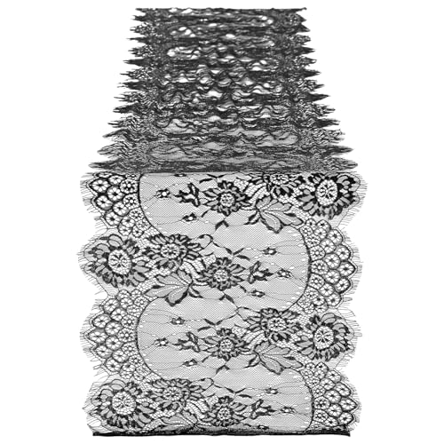 Lusofie Schwarze Spitze Tischdecke 35 x 300 cm Hochzeitstischdecke Abwaschbar Blumenmuster Outdoor-Tischdecken Geeignet für Halloween Jubiläums Hochzeits Weihnachts Partyzubehör Lusofie Schwarze Spitze Tischdecke 35 x 300 cm Hochzeitstischdecke Abwaschbar Blumenmuster Outdoor-Tischdecken Geeignet für Halloween Jubiläums Hochzeits Weihnachts Partyzubehör von Lusofie
