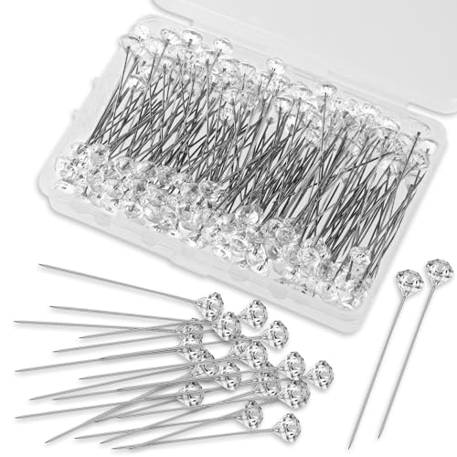 Stecknadeln 200 Stück Stecknadeln mit Kopf Kristall Strassnadel 5.1 cm Anstecknadeln Florale Anstecknadeln Blumenstraußnadeln Gerade Nadeln für Hochzeit Haarschmuck Dekoration Basteln Jewelry DIY Stecknadeln 200 Stück Stecknadeln mit Kopf Kristall Strassnadel 5.1 cm Anstecknadeln Florale Anstecknadeln Blumenstraußnadeln Gerade Nadeln für Hochzeit Haarschmuck Dekoration Basteln Jewelry DIY von Lusofie
