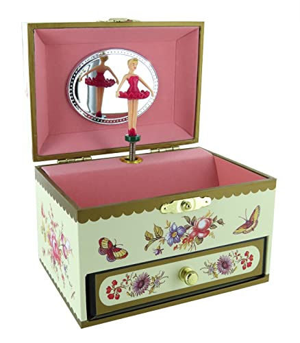 Lutèce Créations Musikalische Schmuckschatulle/Schmuckdose/Schmuckschachtel aus Holz mit Spieluhr, Schublade, Spiegel, tanzender Ballerina und 18-Ton-Federspielwerk - Once upon a december - Anastasia Lutèce Créations Musikalische Schmuckschatulle/Schmuckdose/Schmuckschachtel aus Holz mit Spieluhr, Schublade, Spiegel, tanzender Ballerina und 18-Ton-Federspielwerk - Once upon a december - Anastasia von Lutèce Créations