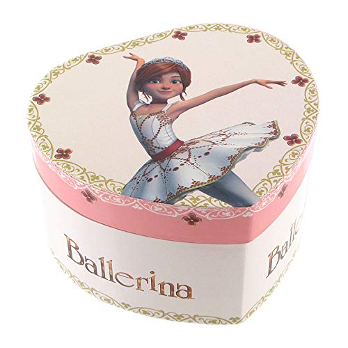 Schmuckkästchen / Schmuckdose / Schmuckschatulle aus Holz mit Spieluhr, tanzenden Ballerina und Félicie-Dekor, die kleine Ballerina aus dem Film "Ballerina" - Schwanensee (P. I. Tschaikowski) von Lutèce Créations