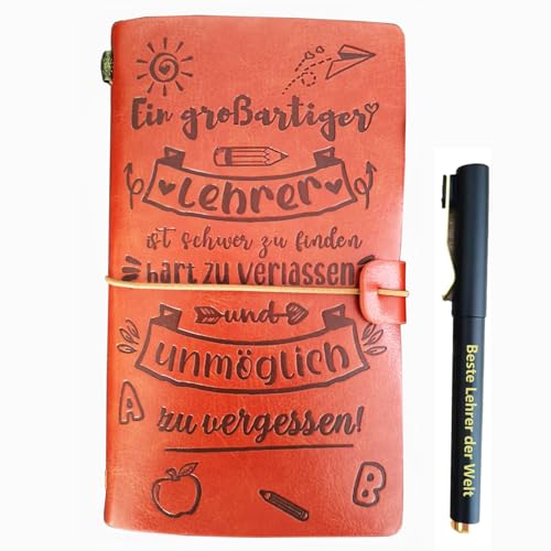 Geschenk für Lehrer zum Abschied Notizbuch,Schönes Leder Notizbuch mit Spruch Danke Lehrer Abschiedsgeschenk,Weihnachten für Lehrer Geschenk für Lehrer zum Abschied Notizbuch,Schönes Leder Notizbuch mit Spruch Danke Lehrer Abschiedsgeschenk,Weihnachten für Lehrer von Luteney