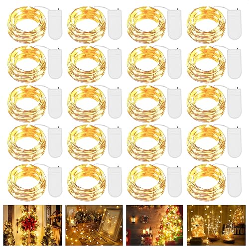 20 Stück LED Lichterkette Batterie, 2M 20er LED Kupfer Drahtlichterkette Lichterkette Batteriebetrieben IP65 Wasserfest Fairy Light für Party Weihnachten Hochzeit Beleuchtung Deko 20 Stück LED Lichterkette Batterie, 2M 20er LED Kupfer Drahtlichterkette Lichterkette Batteriebetrieben IP65 Wasserfest Fairy Light für Party Weihnachten Hochzeit Beleuchtung Deko von Luthando