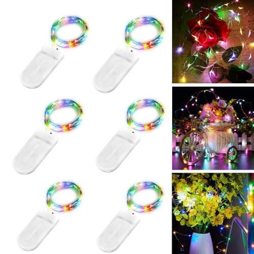 6 Stück LED Lichterkette Batterie Bunt, 2M 20er LED Kupfer Drahtlichterkette Lichterkette Batteriebetrieben IP65 Wasserfest Fairy Light für Party Weihnachten Hochzeit Beleuchtung Deko 6 Stück LED Lichterkette Batterie Bunt, 2M 20er LED Kupfer Drahtlichterkette Lichterkette Batteriebetrieben IP65 Wasserfest Fairy Light für Party Weihnachten Hochzeit Beleuchtung Deko von Luthando