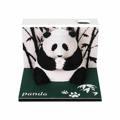 3D-Notizblöcke mit Panda-Modellen, Papierschnitzereien, Dekorationen, Aufkleber, praktisches Schnitzen, Geschenk, Desktop-Karte, Basteln, M4 x 5 von Lutiore