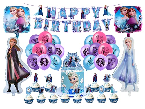 Geburtstags Luftballons Frozen Folienballons Eiskönigin Geburtstag Girlande Kuchendekorationen für Geburtstags Dekorationen von Lutoty