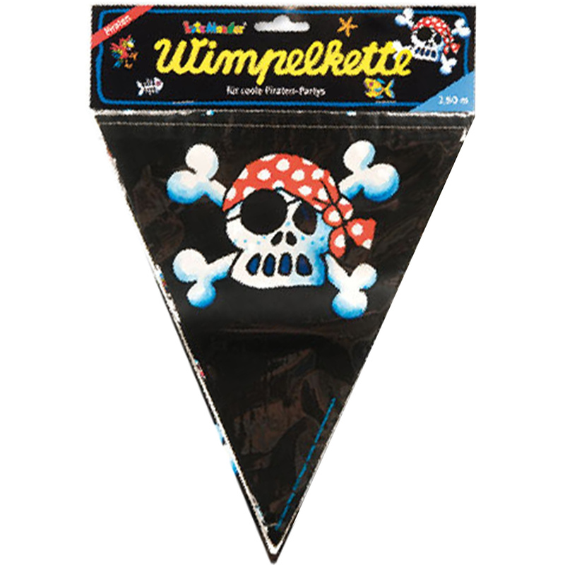 Wimpelkette Piratenflagge Jolly Roger (3,60M) von Lutz Mauder Verlag