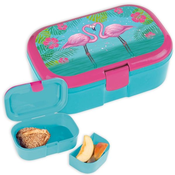 1 Flamingo Brotbüchse mit Fach, Frühstücksdose Kindergarten/Schule 1 Flamingo Brotbüchse mit Fach, Frühstücksdose Kindergarten/Schule von Lutz Mauder
