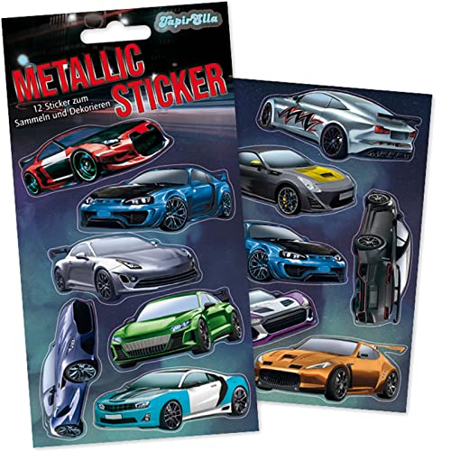 12 Metallic-Sticker * RENNWAGEN * zum Basteln und Spielen | 2 Bögen | Rennauto Formel Sticker Aufkleber Kinder Kindergeburtstag Geburtstag Geschenk One 12 Metallic-Sticker * RENNWAGEN * zum Basteln und Spielen | 2 Bögen | Rennauto Formel Sticker Aufkleber Kinder Kindergeburtstag Geburtstag Geschenk One von Lutz Mauder