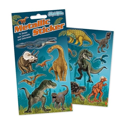 15 Metallic-Sticker * DINOS & T-REX * zum Basteln und Spielen | 2 Bögen | Sticker Aufkleber Dinosaurier Dino Kinder Kindergeburtstag Geburtstag Geschenk 15 Metallic-Sticker * DINOS & T-REX * zum Basteln und Spielen | 2 Bögen | Sticker Aufkleber Dinosaurier Dino Kinder Kindergeburtstag Geburtstag Geschenk von Lutz Mauder